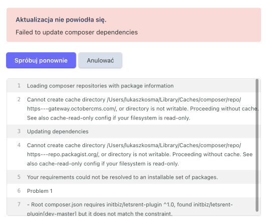 Let’s Rent Installation Issue